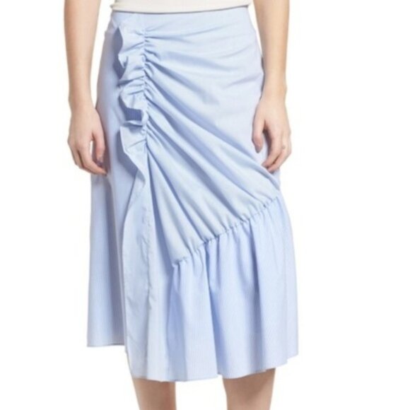 NWOT Trouve Mixed Stripe A Line Poplin Skirt woen's Size XL( R17) - Picture 7 of 8